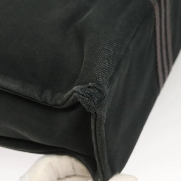 HERMES Fourre Tout MM Hand Bag Canvas Black Silver Auth ti3099 - Picture 10 of 14